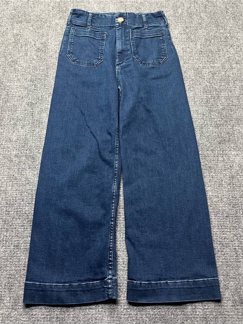 Maeve Anthropologie Jeans Womens 27 Blue The Colette Denim Wide Leg Patch Pocket